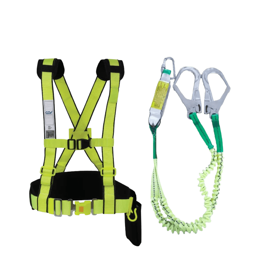 Dây an toàn bán thân COV AL 2 móc sắt dây nhún